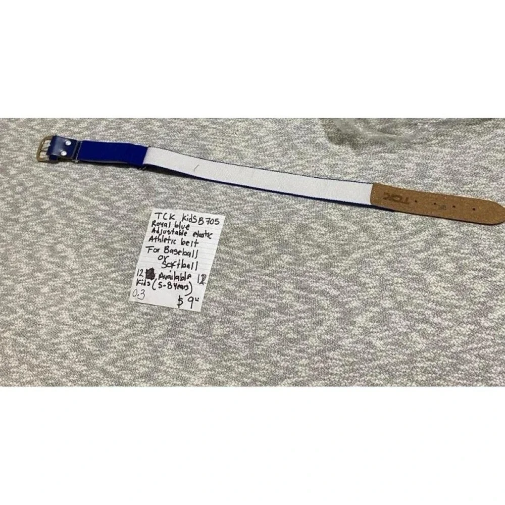 TCK Blue Athletic belt Baseball-or Softball kids size (5-8 years). SKU-B705
